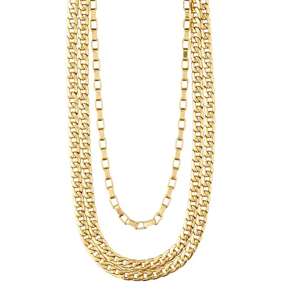PILGRIM Clarity Multi Purpose Cable And Curb Chain Gold-Platet Necklace 112132011, image 2