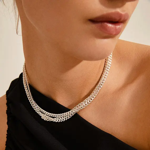 PILGRIM Authenticity Curb Chain Silver-Platet Necklace 122136011, image 4