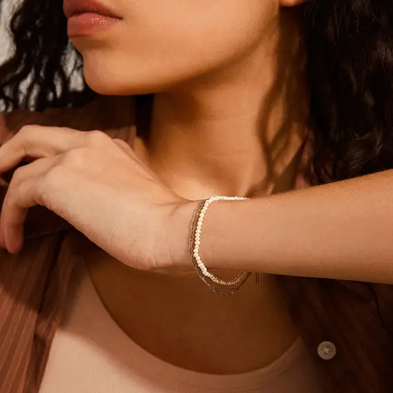 PILGRIM Beauty Freshwater Pearl Silver-Plated Bracelet 132136002, image 2