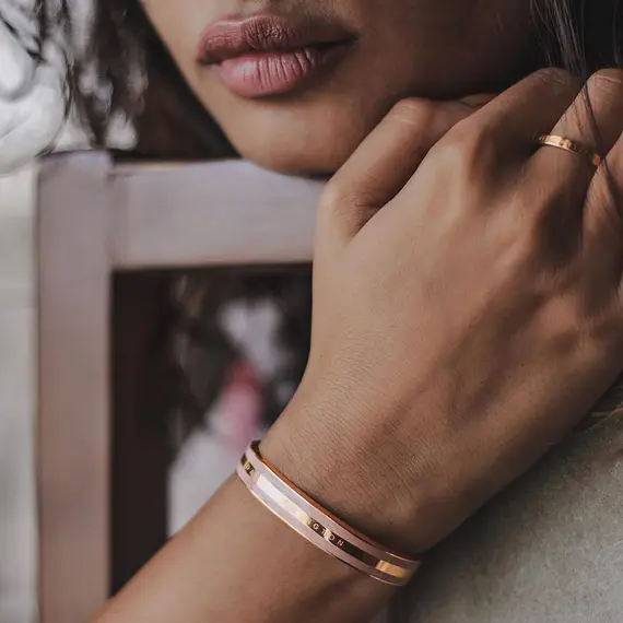 DANIEL WELLINGTON Classic Ροζ Χρυσό Βραχιόλι Από Ανοξείδωτο Ατσάλι Και Σμάλτο DW00400010, image 2