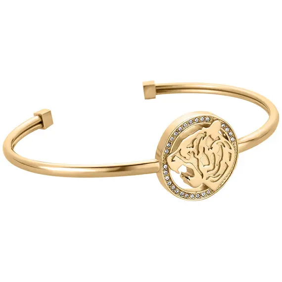 JUST CAVALLI Testa Βραχιόλι Χρυσό Από Ανοξείδωτο Ατσάλι 60mmx50mm JCBA01042200