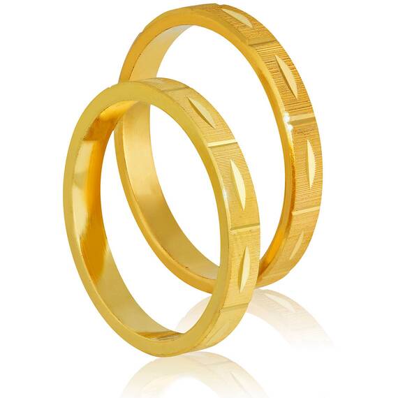 STERGIADIS Wedding Ring With Pattern Gold K14 408-GOLD