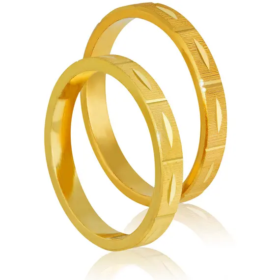 STERGIADIS Βέρα Με Σχέδιο Σε Κίτρινο Χρυσό K14 408-GOLD