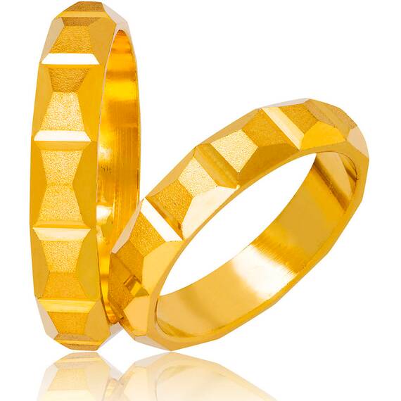 STERGIADIS Wedding Ring With Pattern Gold K14 711-GOLD