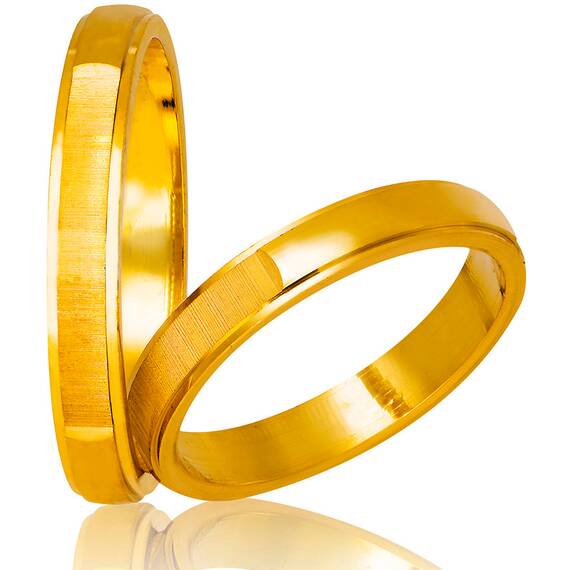 STERGIADIS Βέρα Με Σχέδιο Σε Κίτρινο Χρυσό K14 715-GOLD