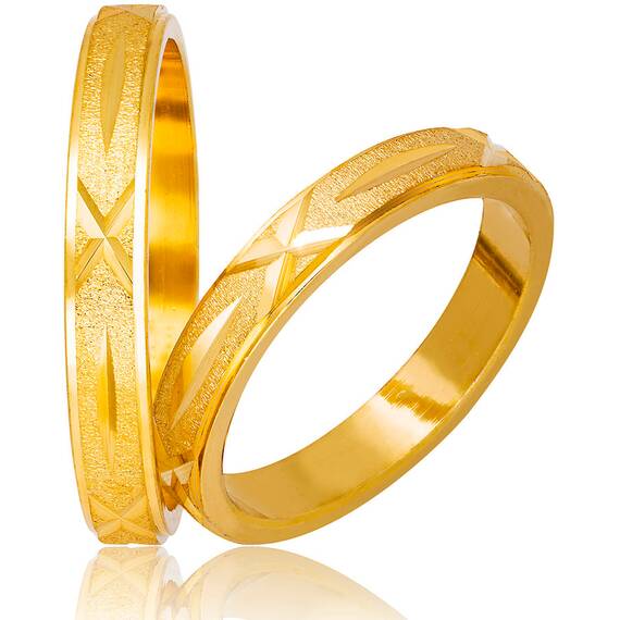 STERGIADIS Wedding Ring With Pattern Gold K14 716-GOLD