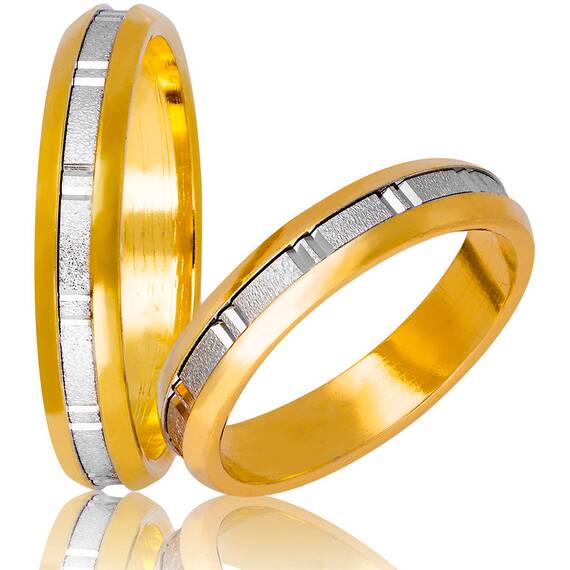 STERGIADIS Wedding Ring With Pattern Gold K14 718-WGGOLD