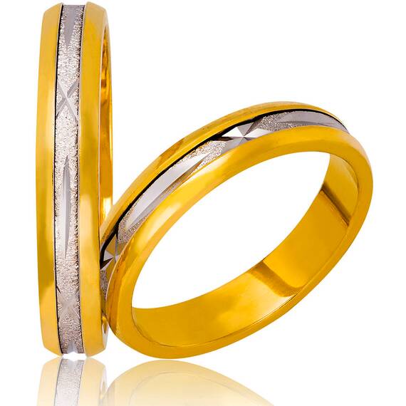STERGIADIS Wedding Ring With Pattern Gold K14 719-WGGOLD