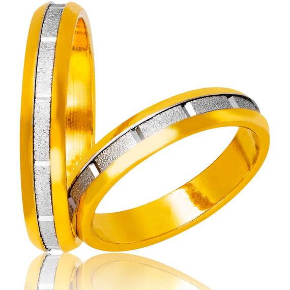 STERGIADIS Wedding Ring With Pattern Gold K14 720-WGGOLD