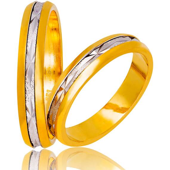STERGIADIS Wedding Ring With Pattern Gold K14 723-WGGOLD