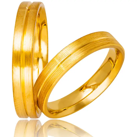 STERGIADIS Βέρα Με Σχέδιο Σε Κίτρινο Χρυσό K14 736-GOLD