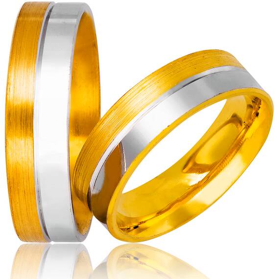 STERGIADIS Wedding Ring With Pattern Gold K14 741-WGGOLD
