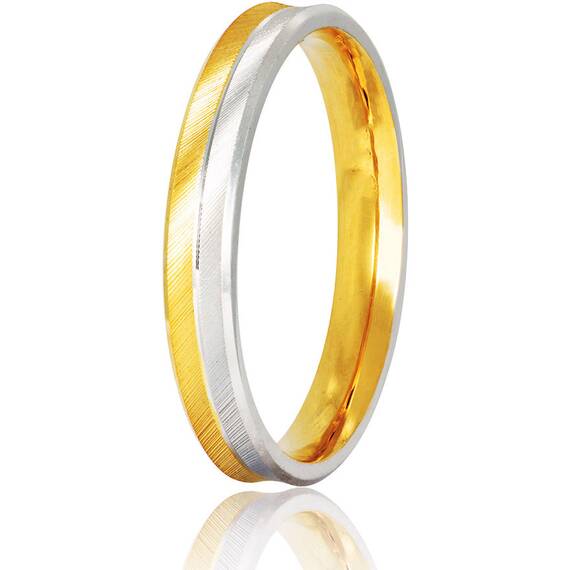 STERGIADIS Wedding Ring With Pattern Gold K14 S1-WGGOLD