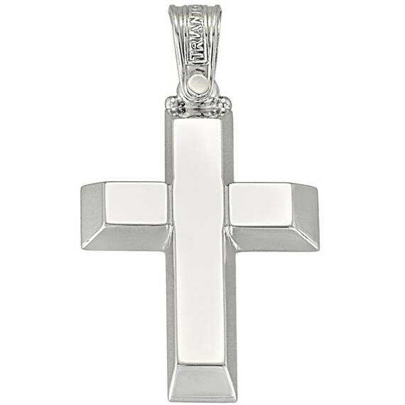 TRIANTOS White Gold Cross 14K 1.2.1190W