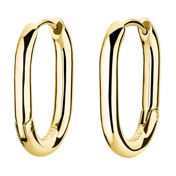 ROSEFIELD Small Oval Hoops Χρυσά Σκουλαρίκια Από Ανοξείδωτο Ατσάλι JEOSG-J569