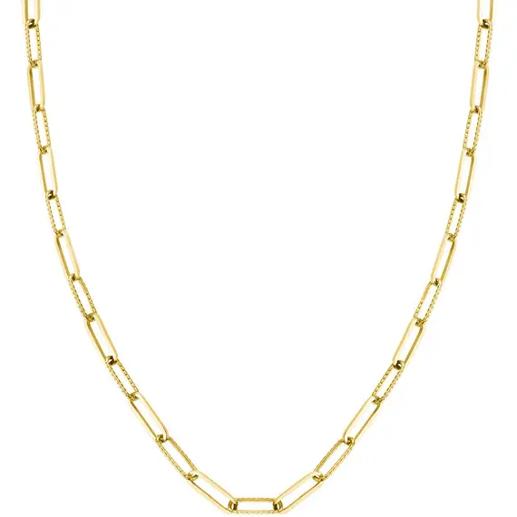 ROSEFIELD Hammered Chain Χρυσό Κολιέ Από Ανοξείδωτο Ατσάλι 41cm-45cm JNHCG-J628