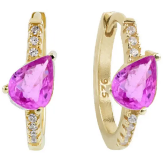 LAURA P. Pink Lady Silver 925 Earrings OR0202GBF