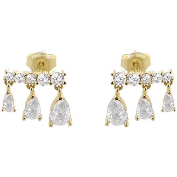 LAURA P. Pink Lady Silver 925 Earrings OR0206GB