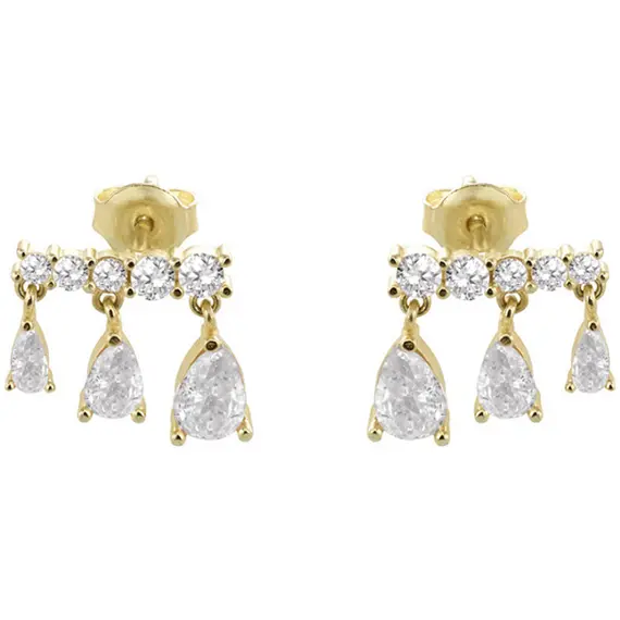LAURA P. Pink Lady Silver 925 Earrings OR0206GB
