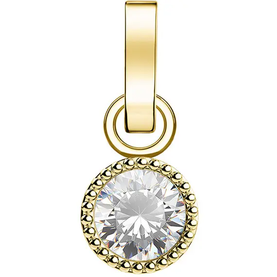 ROSEFIELD Birthstone Χρυσό Μενταγιόν Crystal Από Ανοξείδωτο Ατσάλι PE-GB-APR
