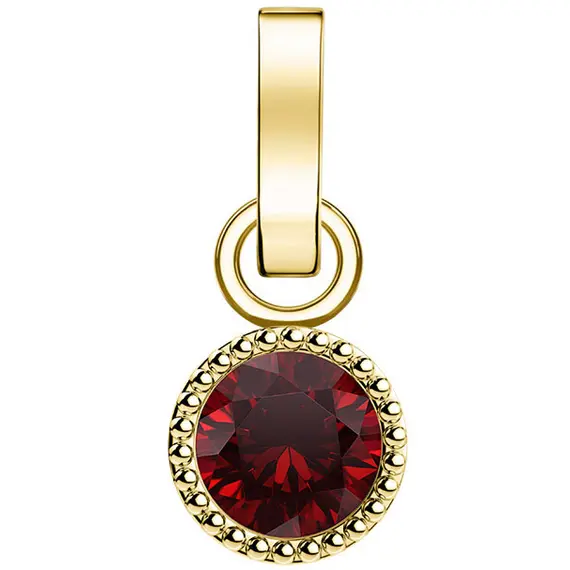 ROSEFIELD Birthstone Χρυσό Μενταγιόν Garnet Από Ανοξείδωτο Ατσάλι PE-GB-JAN