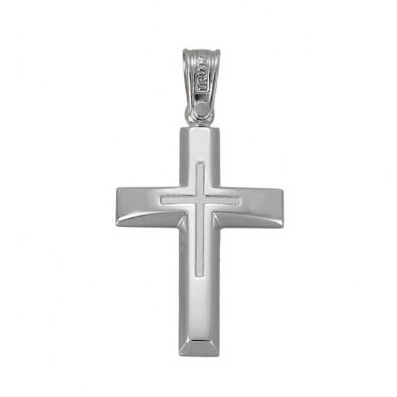 TRIANTOS White Gold Cross 14K 1.2.1177W