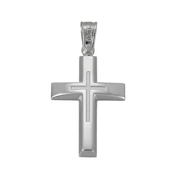 TRIANTOS White Gold Cross 14K 1.2.1177W