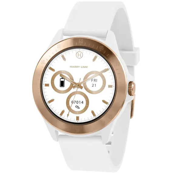 HARRY LIME Series 07 Smartwatch Step Tracker White Strap HA07-2004