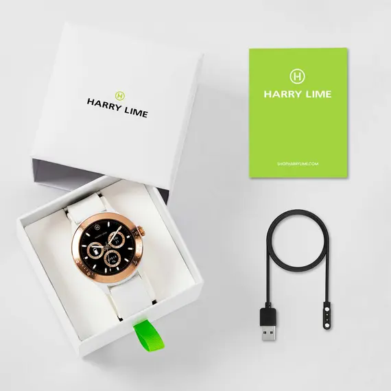 HARRY LIME Series 07 Smartwatch Step Tracker White Strap HA07-2004, image 5