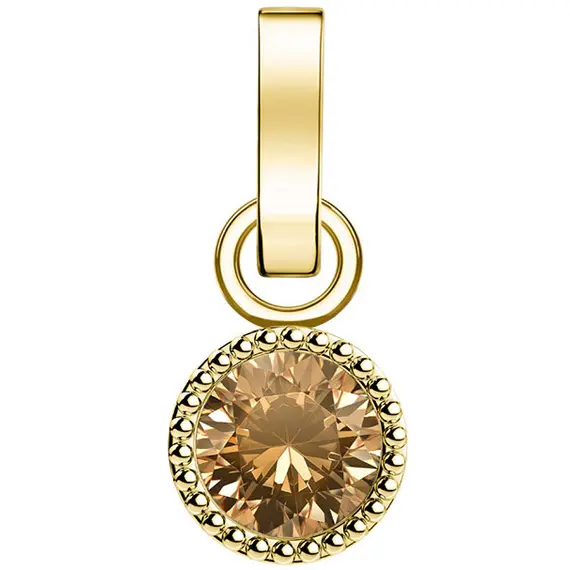 ROSEFIELD Birthstone Χρυσό Μενταγιόν Citrine Από Ανοξείδωτο Ατσάλι PE-GB-NOV