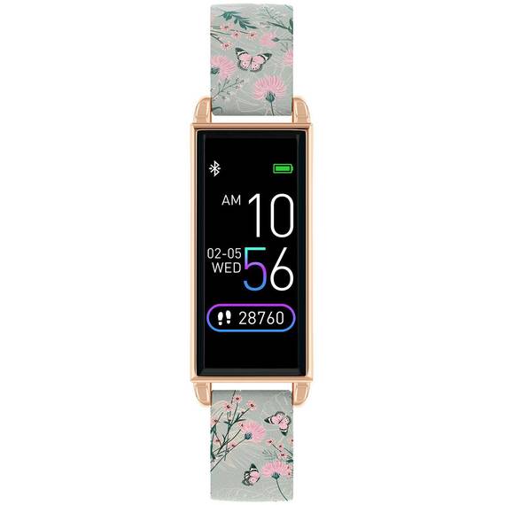 REFLEX ACTIVE Series 02 Smartwatch Grey Floral Butterfly Strap RA02-2010