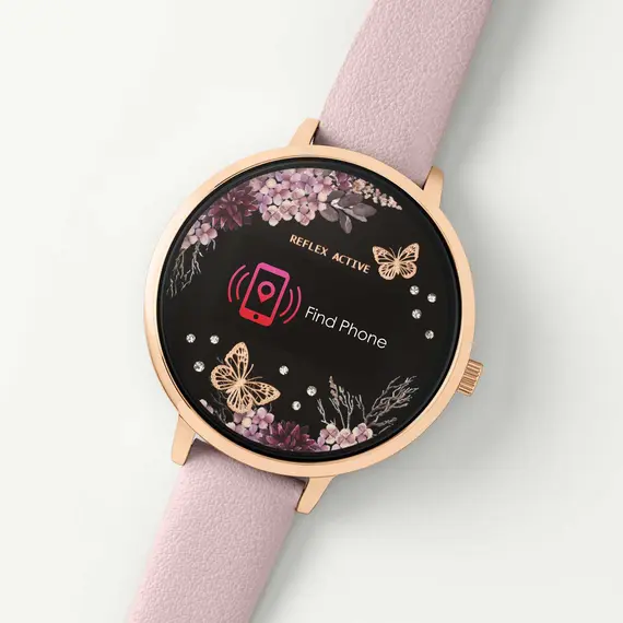 REFLEX ACTIVE Series 03 Smartwatch Blush Butterfly Pink Strap RA03-2014, image 7