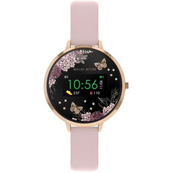 REFLEX ACTIVE Series 03 Smartwatch Blush Butterfly Pink Strap RA03-2014