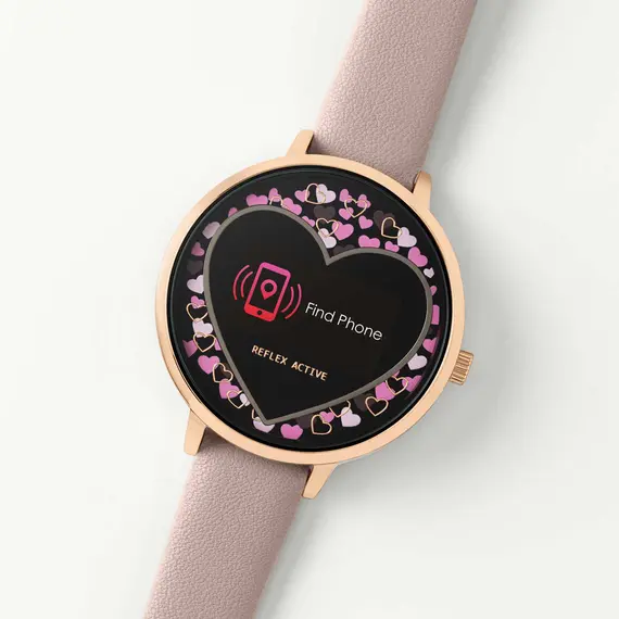 REFLEX ACTIVE Series 03 Smartwatch Scattered Heart Pink Strap RA03-2044, image 7