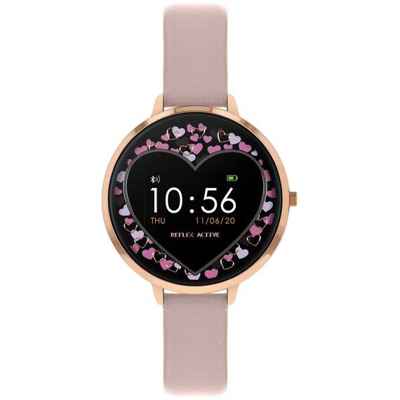 REFLEX ACTIVE Series 03 Smartwatch Scattered Heart Pink Strap RA03-2044