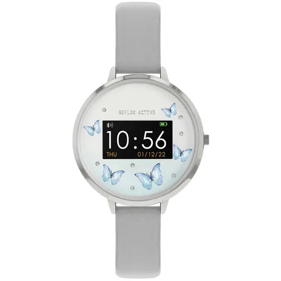 REFLEX ACTIVE Series 03 Smartwatch Blue Butterfly Grey Strap RA03-2123