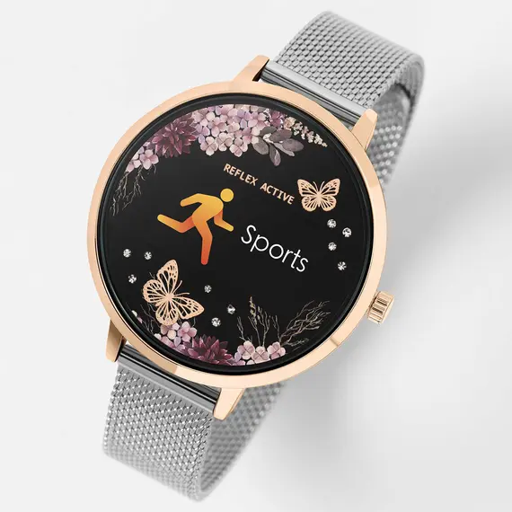 REFLEX ACTIVE Series 03 Smartwatch Pink Garden Silver Bracelet RA03-4037, image 5