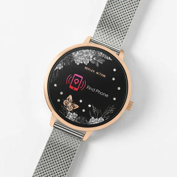 REFLEX ACTIVE Series 03 Smartwatch Silver Garden Silver Bracelet RA03-4041, image 7