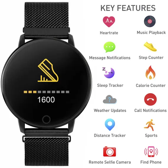 REFLEX ACTIVE Series 05 Smartwatch Black Bracelet RA05-4024, image 5