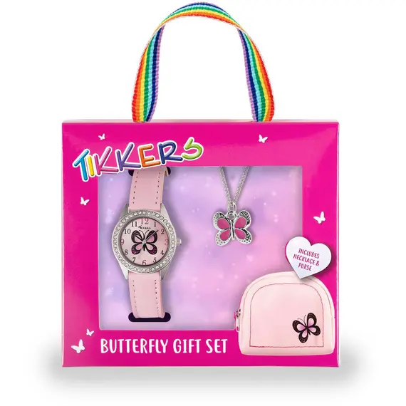 TIKKERS Girls Pink Strap Stone Set AKG-008, image 4