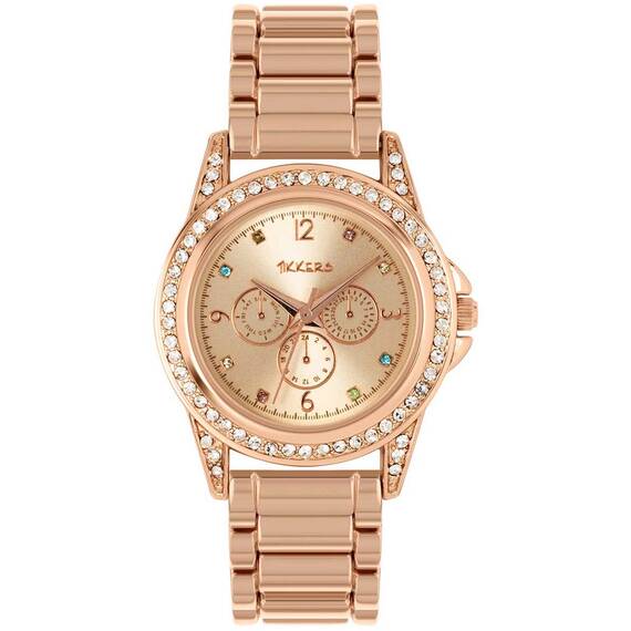 TIKKERS Girls Rose Gold Bracelet Multicolor Stones ATK1053