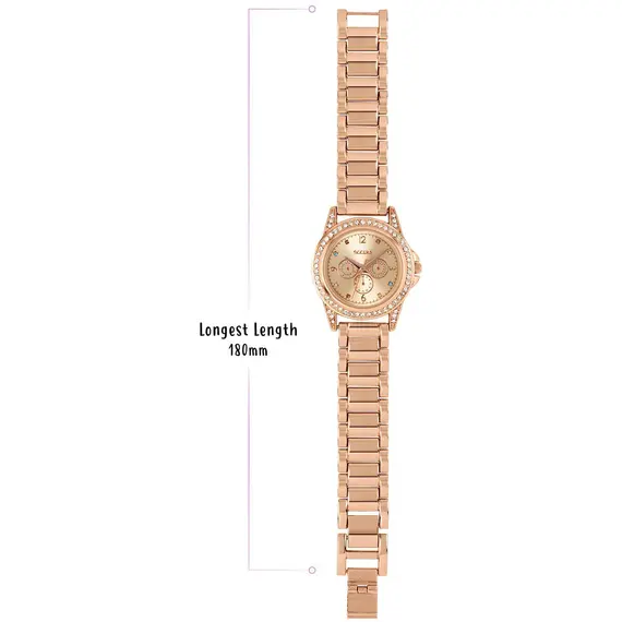 TIKKERS Girls Rose Gold Bracelet Multicolor Stones ATK1053, image 2