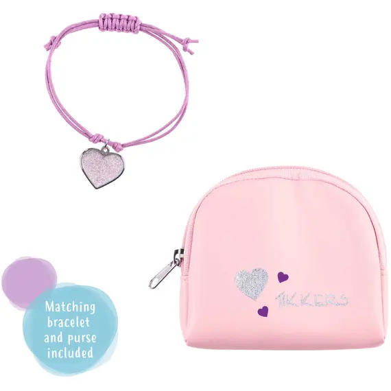 TIKKERS Girls Pink Canvas Strap Heart Set ATK1031, image 4