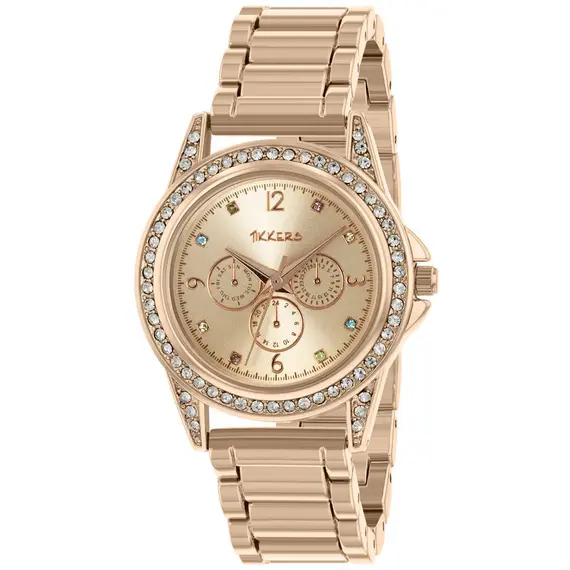 TIKKERS Girls Rose Gold Bracelet Multicolor Stones ATK1053, image 4