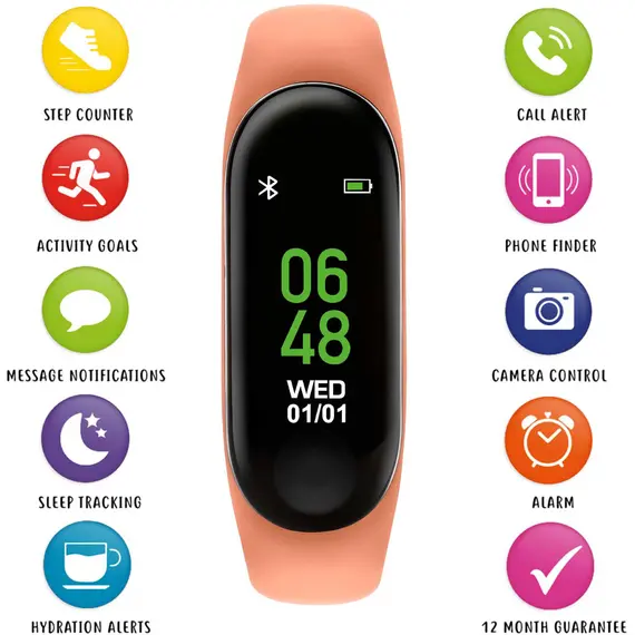 TIKKERS Series 1 Smartwatch Peach Strap TKS01-0001, image 2