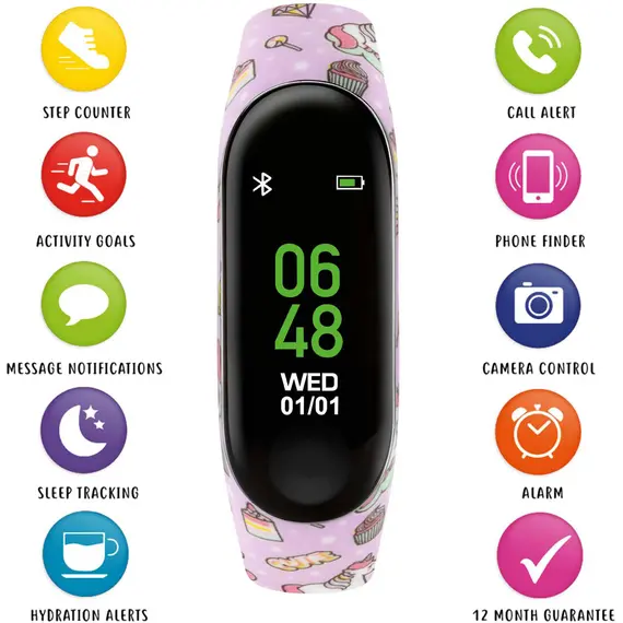 TIKKERS Series 1 Smartwatch Purple Unicorn Strap TKS01-0004, image 2