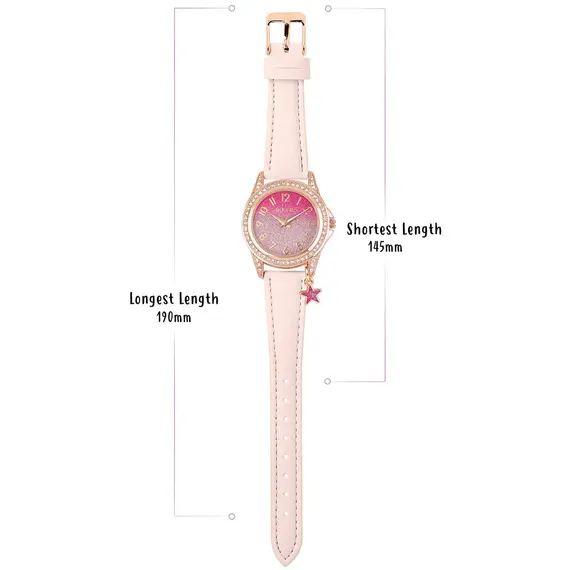 TIKKERS Girls Pink Strap Glitter Set ATK1062, image 2