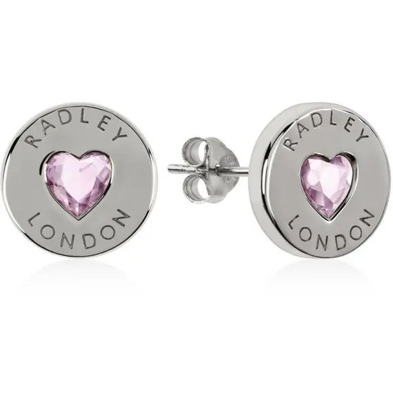 RADLEY LONDON Love Hearts Ασημένια Σκουλαρίκια Από Ασήμι 925 Με Ζιργκόν RYJ1137