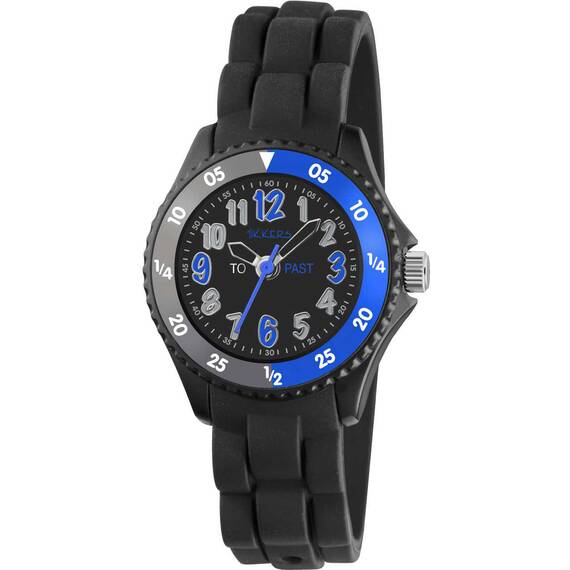 TIKKERS Boys Black Strap Time Teacher TK0116