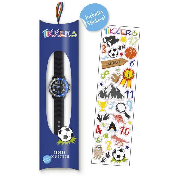 TIKKERS Boys Black Strap Time Teacher TK0116, image 4